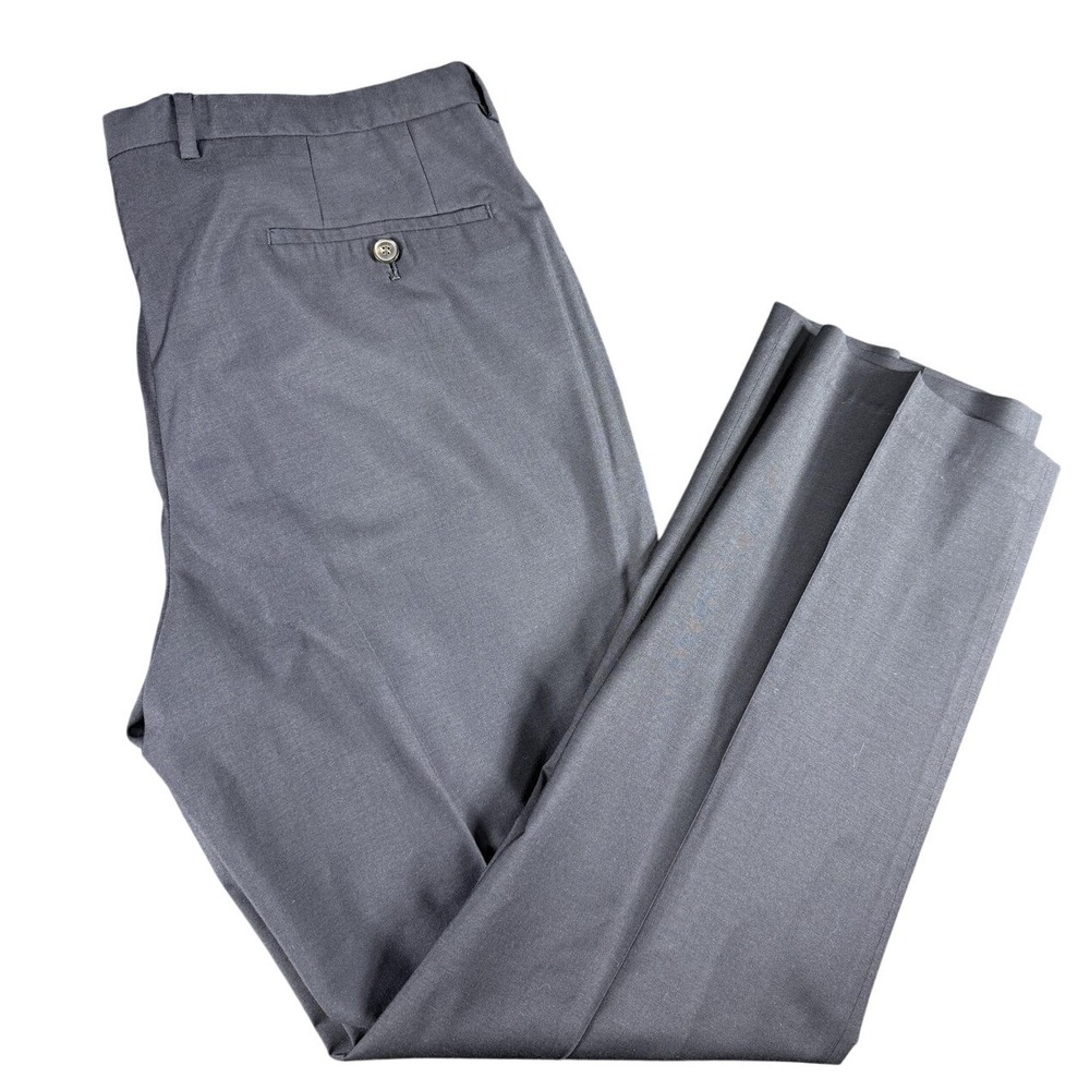 Hugo Boss Dress Pants 38R Navy Virgin Wool‎ Straight Leg Business Career